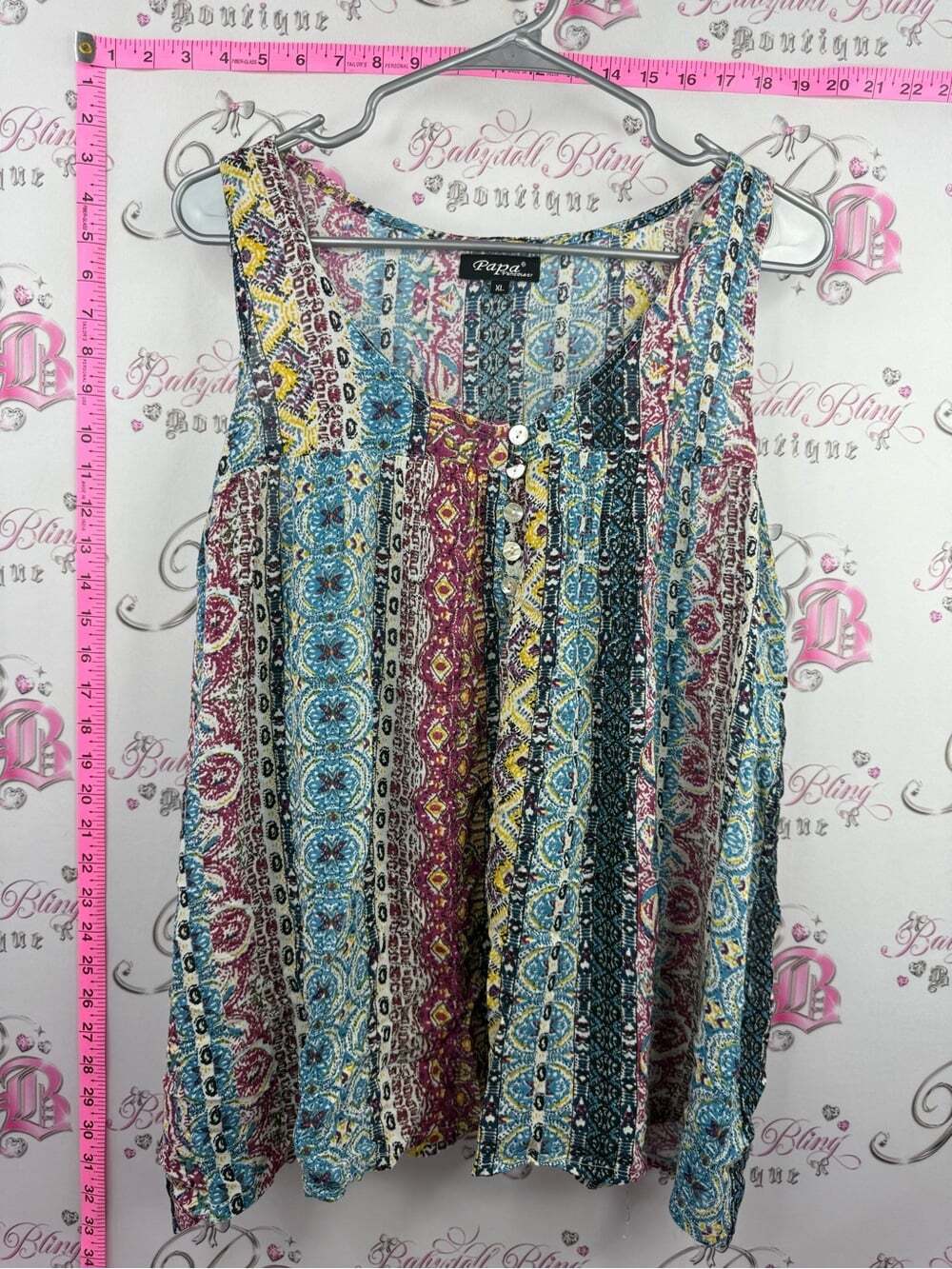 Papa Vancouver tank top Multicolor Striped Pattern Sleeveless Camisole